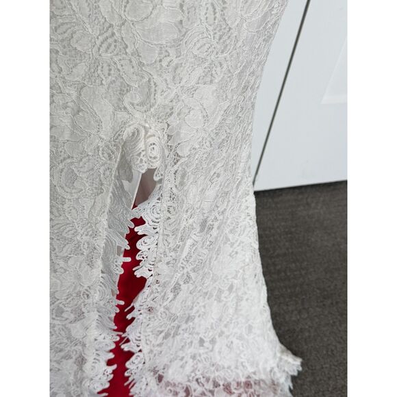 Brand Unknown White Lace Dress with Train, Wedding Party dress, Sizee 4-6? - Picture 10 of 14